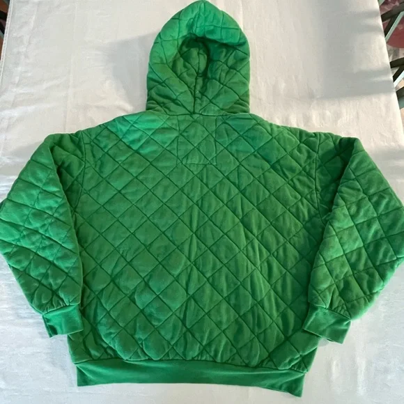Aviator Nation Green Quilted Hoodie - Picture 3 of 15